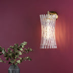 Loire Wall Light Natural Brass and Glass