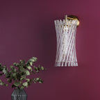 Loire Wall Light Natural Brass and Glass