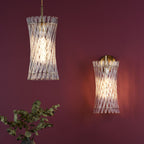 Loire Wall Light Natural Brass and Glass