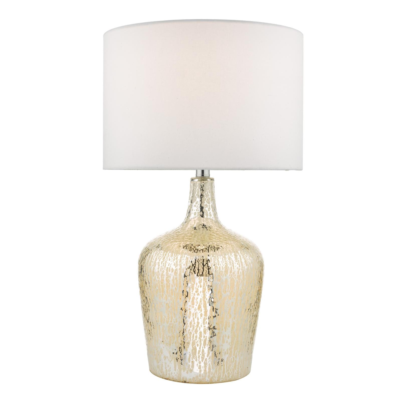 Lolek Dual Light Table Lamps Clear/Silver Glass With Shade