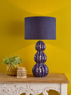 Lorelai Ceramic Table Lamp Blue With Shade