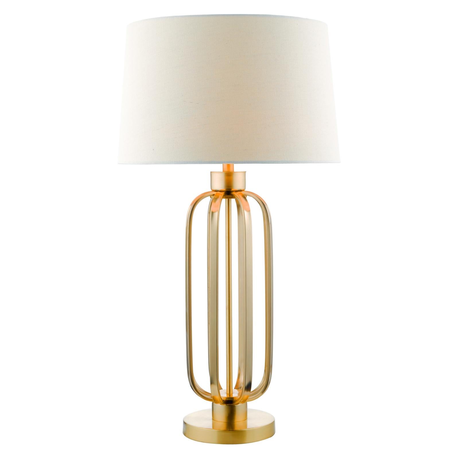 Lucie Table Lamps Satin Brass With Shade