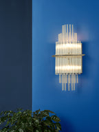 Lukas 2 Light Wall Light Polished Chrome Glass