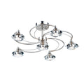 Luther 6 Light Semi Flush Satin Chrome Crystal