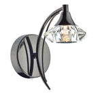Luther Wall Light Black Chrome Crystal