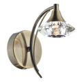 Luther Wall Light Antique Brass Crystal