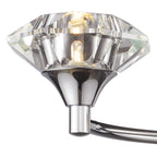 Luther 2 Light Wall Light Polished Chrome Crystal