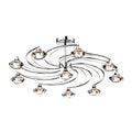 Luther 10 Light Semi Flush Polished Chrome Crystal
