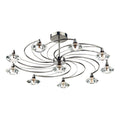 Luther 10 Light Semi Flush Black Chrome Crystal