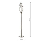 Luther 3 Light Floor Lamps Antique Brass Crystal