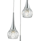 Lyall 3 Light Pendant Polished Chrome Glass