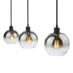 Lycia 3 Light Bar Pendant Matt Black Ombre Smoked Glass