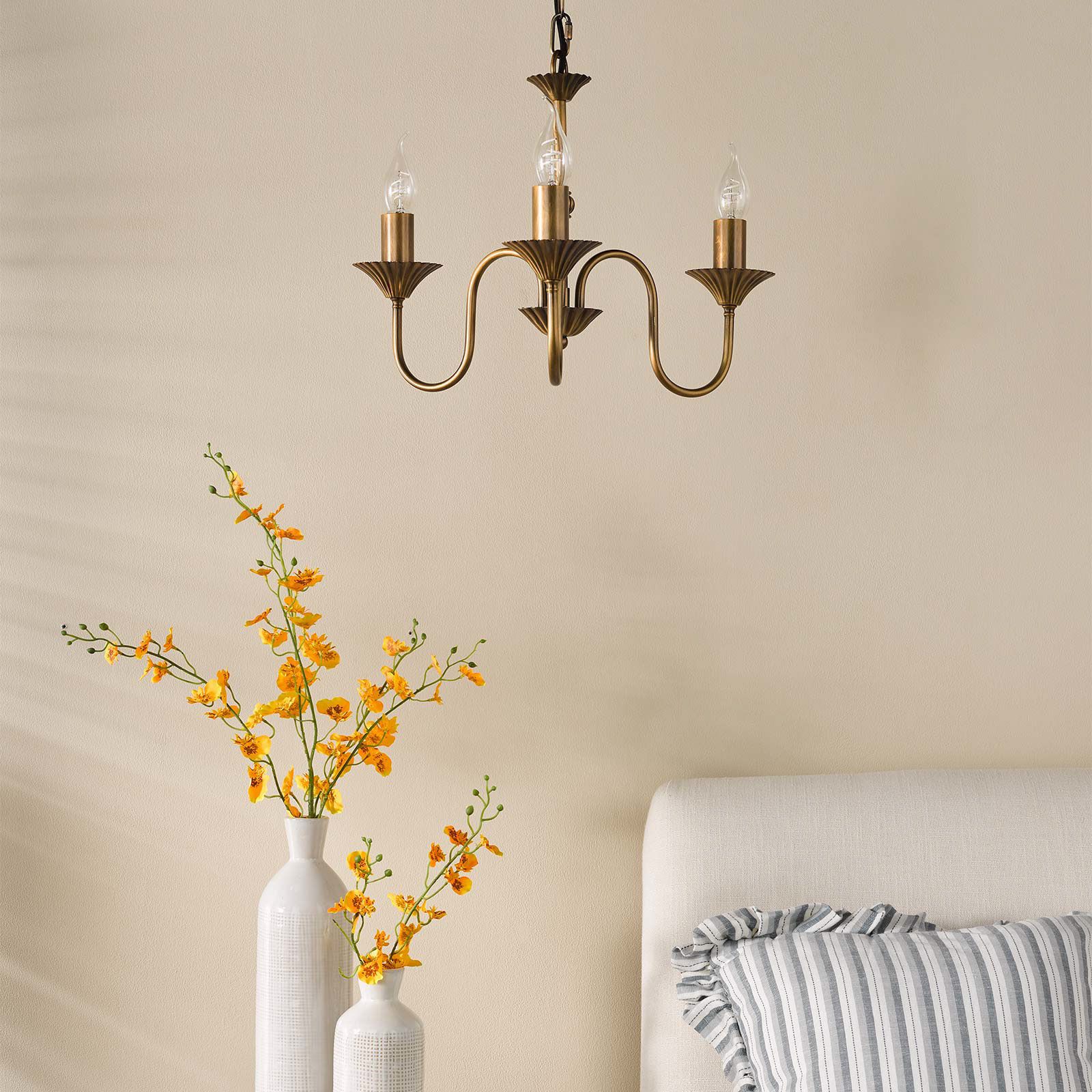 Lydian 3 Light Pendant Antique Bronze Fitting Only