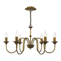Lydian 6 Light Pendant Antique Bronze Fitting Only