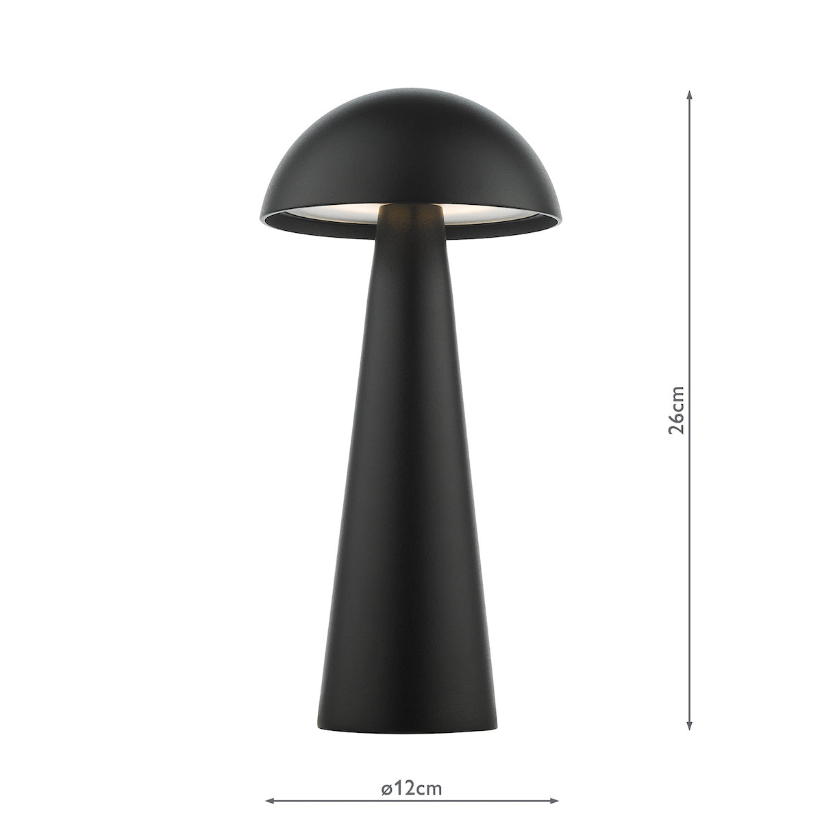 Lyle Outdoor Table Lamp Matt Black LED IP54