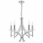 Lyon 5lt Pendant Polished Chrome & Crystal
