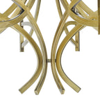 Lyon 5 Light Armed Fitting Antique Brass Crystal