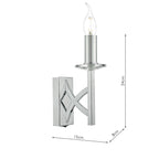 Lyon Wall Light Polished Chrome & Crystal