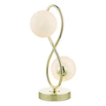 Lysandra 2 Light Table Lamps Polished Gold and Opal Glass