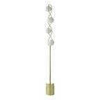 Lysandra 4 Light Floor Lamps Polished Gold and Opal Glass