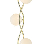 Lysandra 4 Light Floor Lamps Polished Gold and Opal Glass