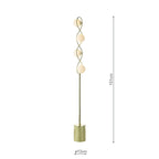 Lysandra 4 Light Floor Lamps Polished Gold and Opal Glass
