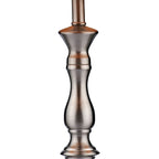 DAR Madrid Table Lamp Satin Chrome Fabric Shade