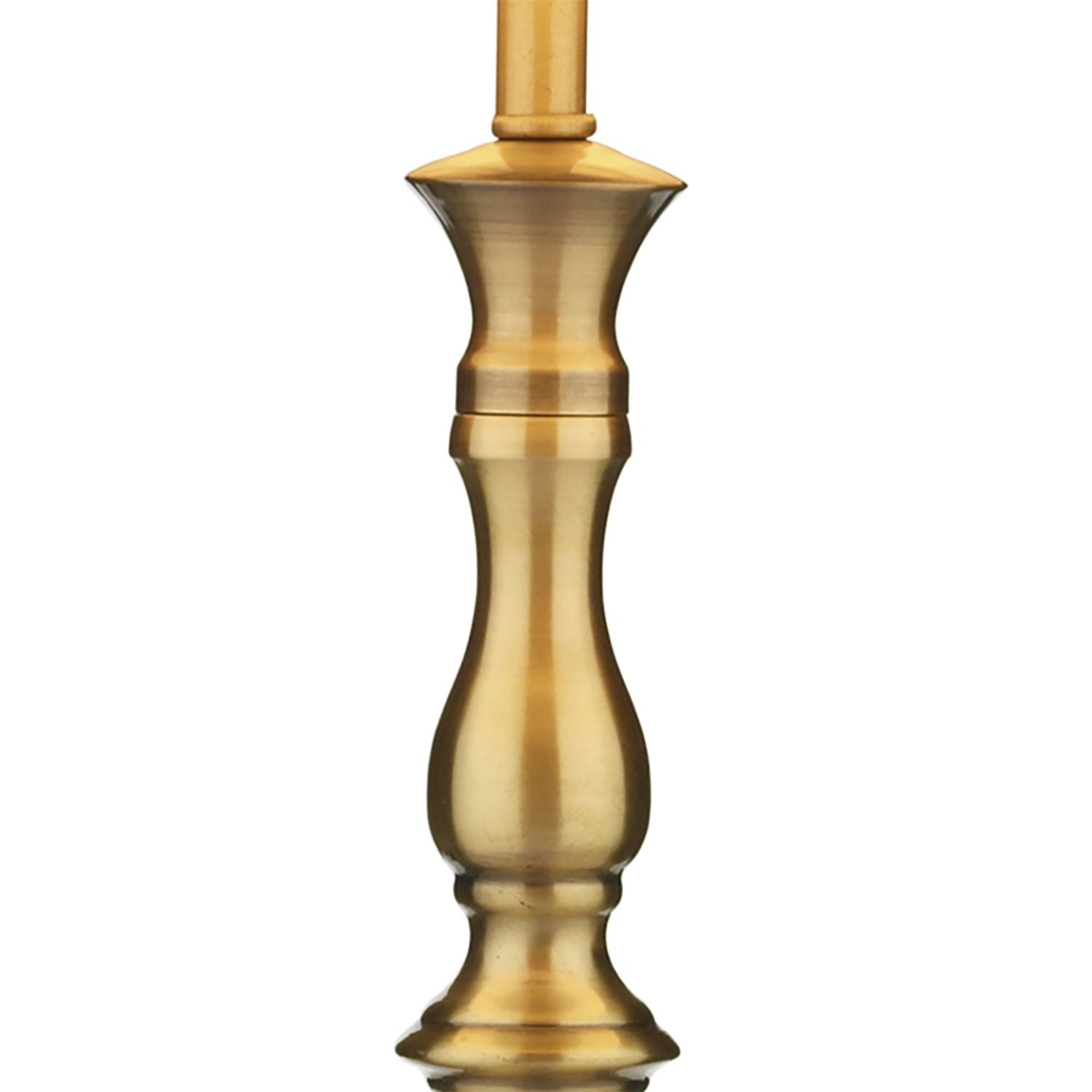 DAR Madrid Table Lamp Antique Brass Fabric Shade