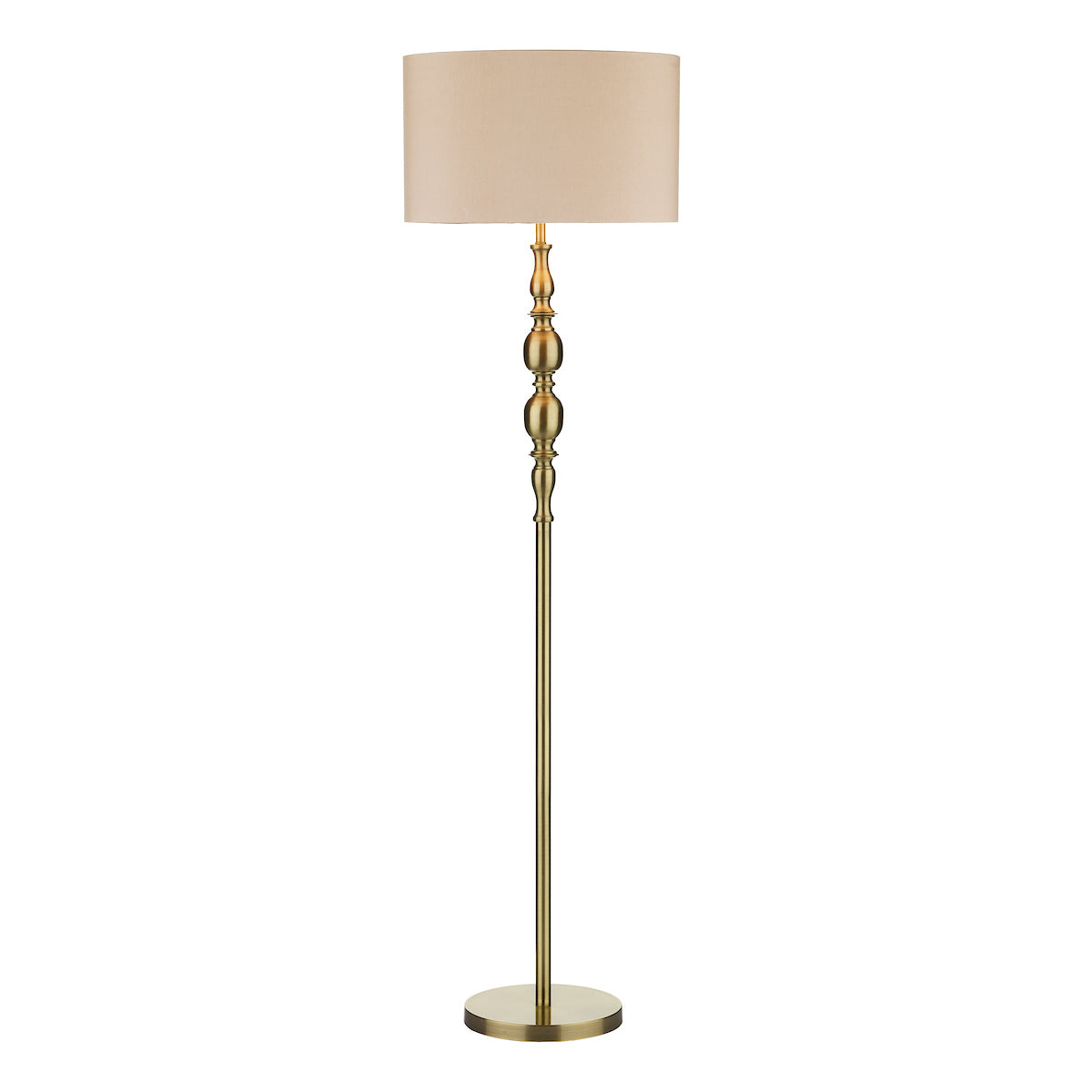 Madrid Floor Lamps Antique Brass With Shade