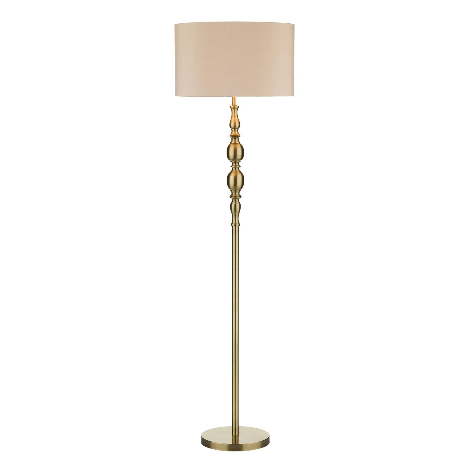 Madrid Floor Lamps Antique Brass With Shade