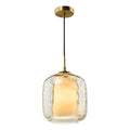 Majella Pendant Aged Brass and Champagne Glass
