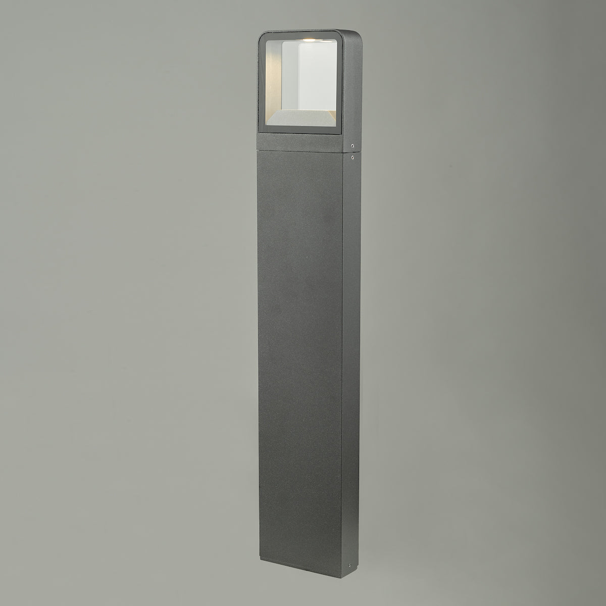 Malone Outdoor Post With Square Light Matt Grey IP65 LED