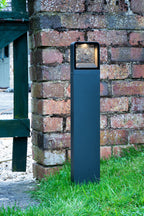 Malone Outdoor Post With Square Light Matt Grey IP65 LED