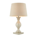 Marsham Taupe Table Lamp with Linen Shade & Inline Switch