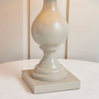 Marsham Taupe Table Lamp with Linen Shade & Inline Switch