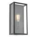 Mazin Outdoor Wall Light Matt Black and Glass IP44