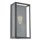 Mazin Outdoor Wall Light Matt Black and Glass IP44
