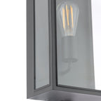 Mazin Outdoor Wall Light Matt Black and Glass IP44