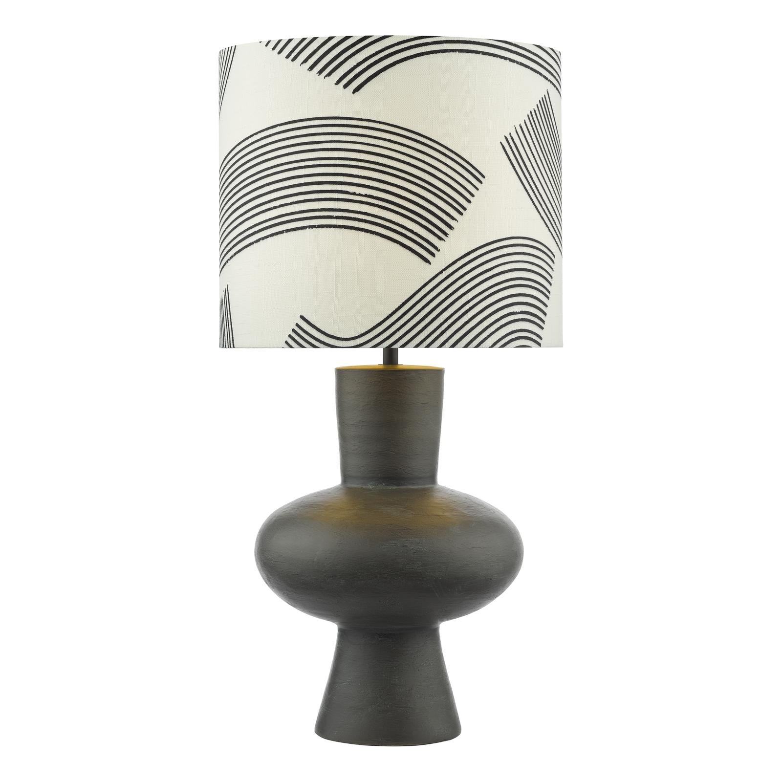 Miho Table Lamps Black/Bronze With Shade