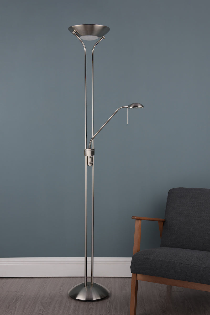 Montana Mother & Child Floor Lamp Satin Chrome