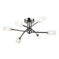 Morgan 6 Light Semi Flush Black Chrome