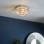 Motown 4-Light Polished Chrome Semi Flush Ceiling Light with Glass Beads