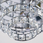 Motown 4-Light Polished Chrome Semi Flush Ceiling Light with Glass Beads