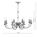 Murray 8 Light Dual Mount Pendant Polished Chrome