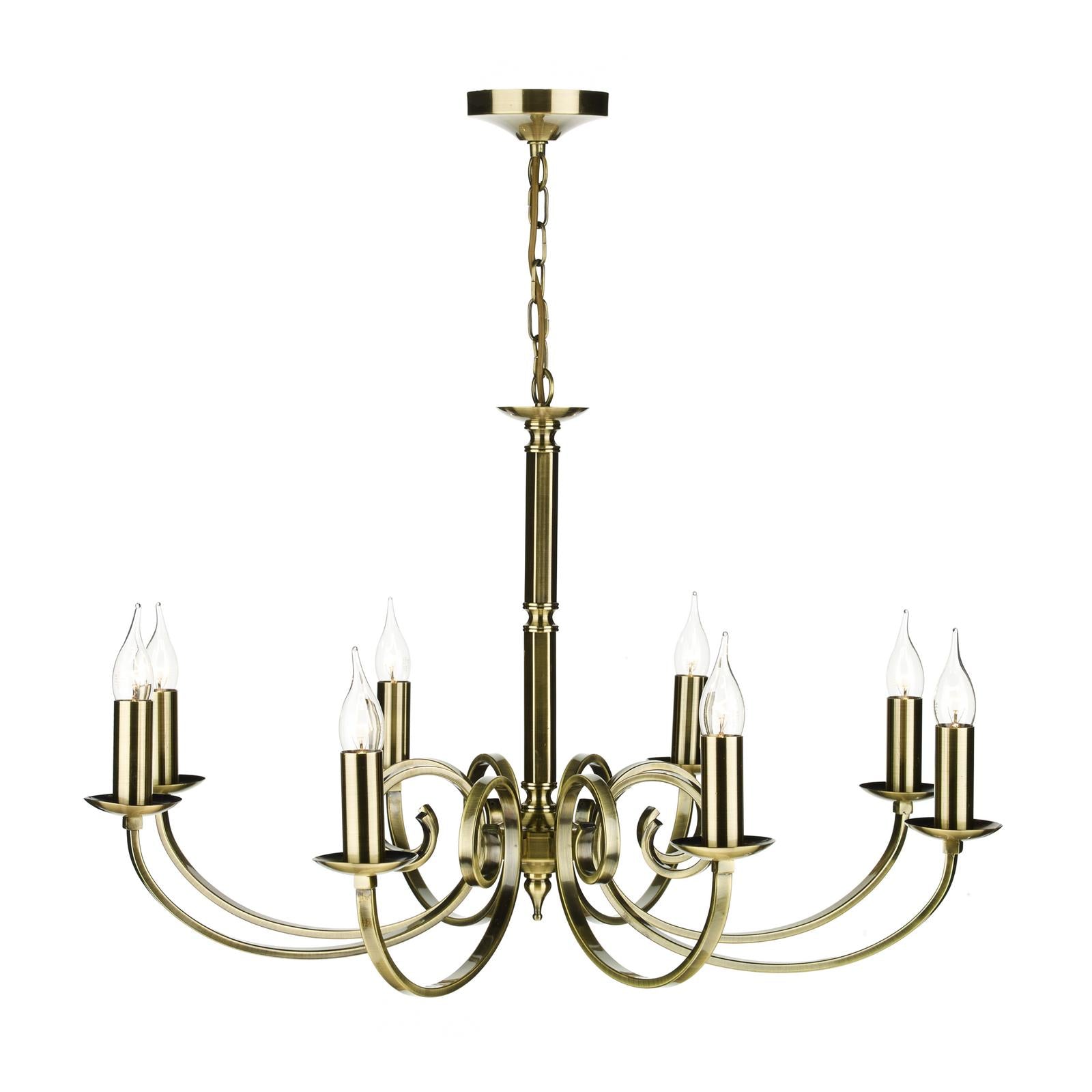 Murray 8 Light Dual Mount Pendant Antique Brass