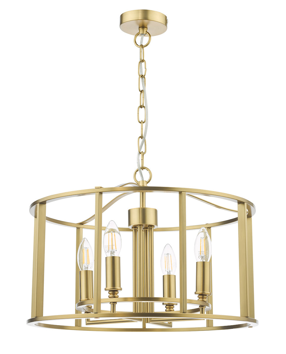 Myka 4 Light Pendant Brushed Bronze
