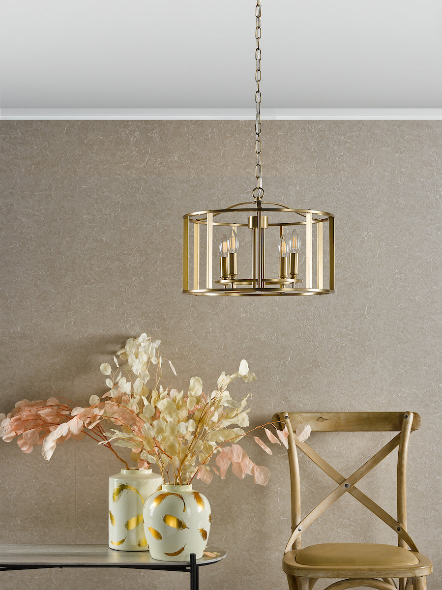 Myka 4 Light Pendant Brushed Bronze