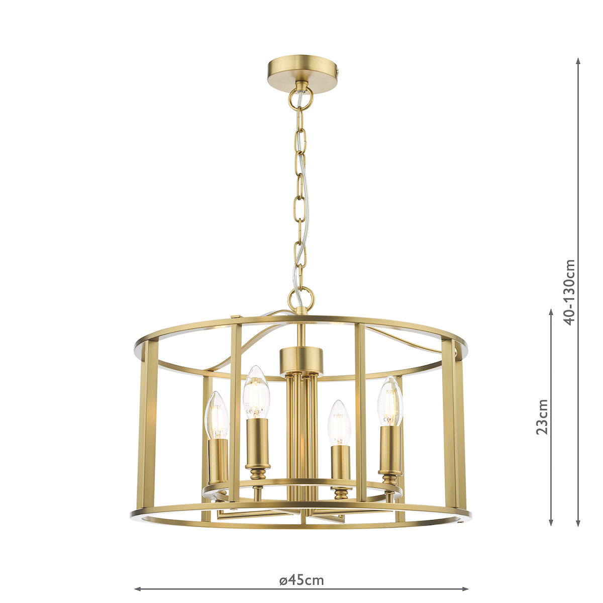Myka 4 Light Pendant Brushed Bronze