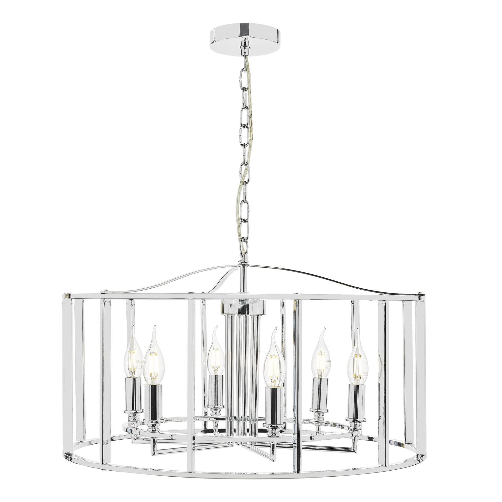 Myka 6 Light Pendant Polished Chrome