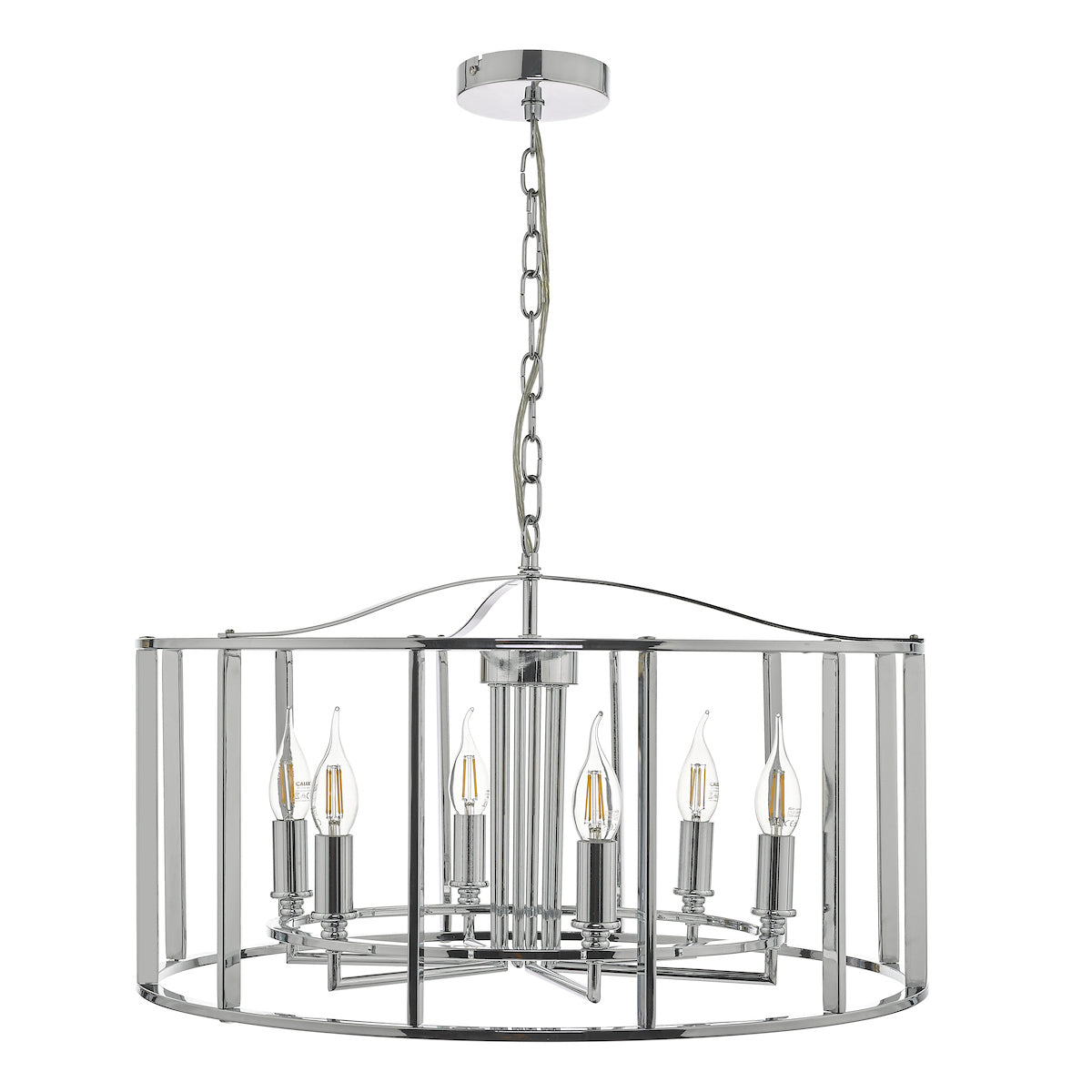Myka 6 Light Pendant Polished Chrome